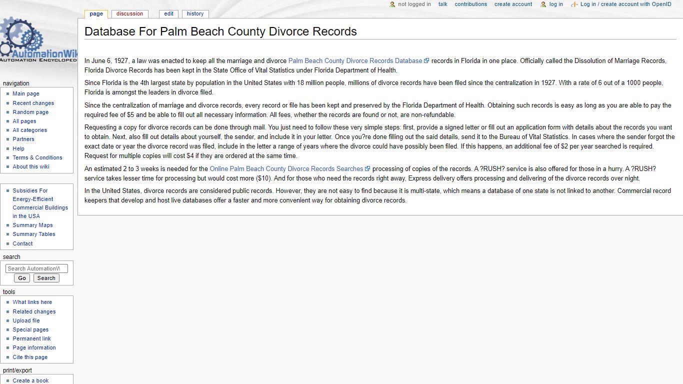 Database For Palm Beach County Divorce Records